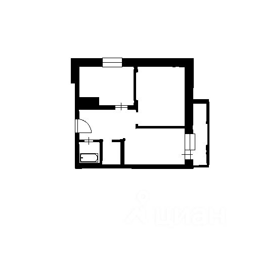 Планировка этой квартиры по данным Циан