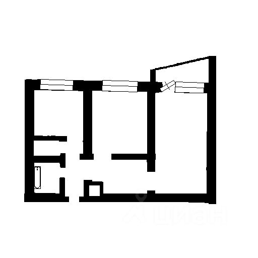 Планировка этой квартиры по данным Циан