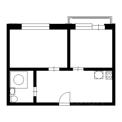Планировка этой квартиры по данным Циан