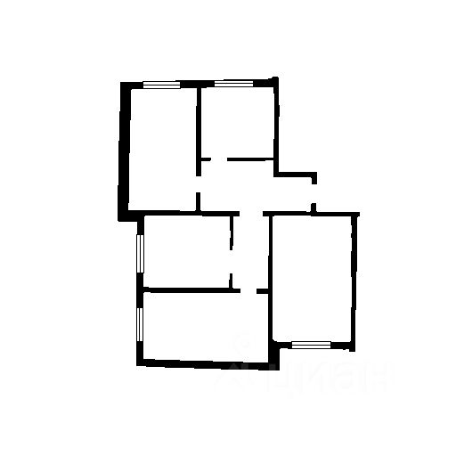 Планировка этой квартиры по данным Циан