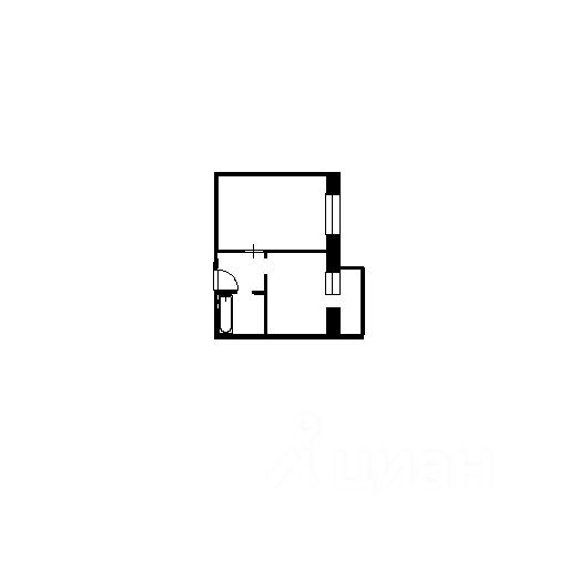 Планировка этой квартиры по данным Циан