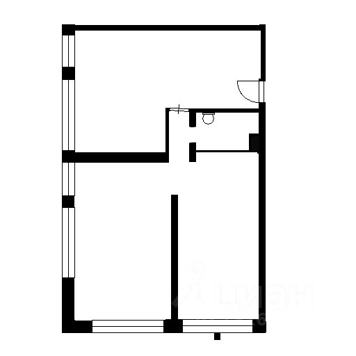 Планировка этой квартиры по данным Циан
