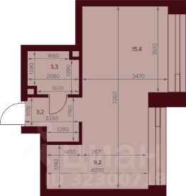 студия, 31 м², этаж 11 студия, 31 м², этаж 11