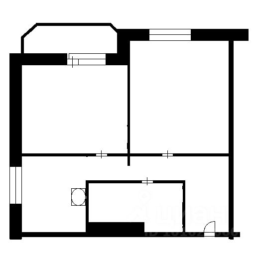 Планировка этой квартиры по данным Циан