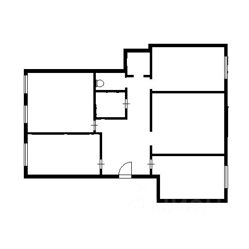 Планировка этой квартиры по данным Циан