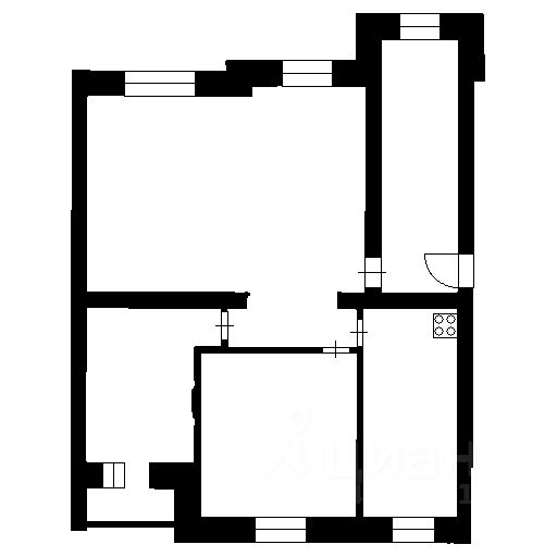 Планировка этой квартиры по данным Циан