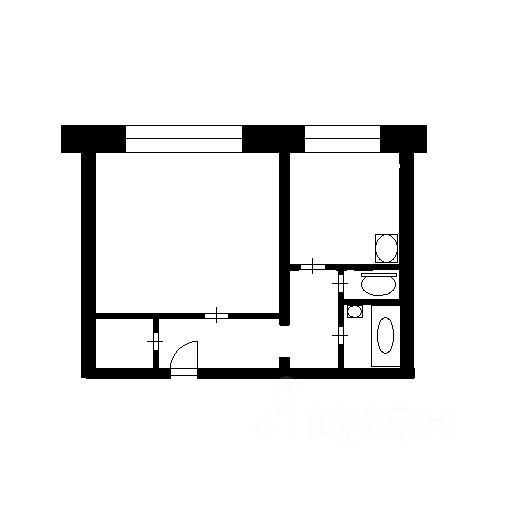 Планировка этой квартиры по данным Циан