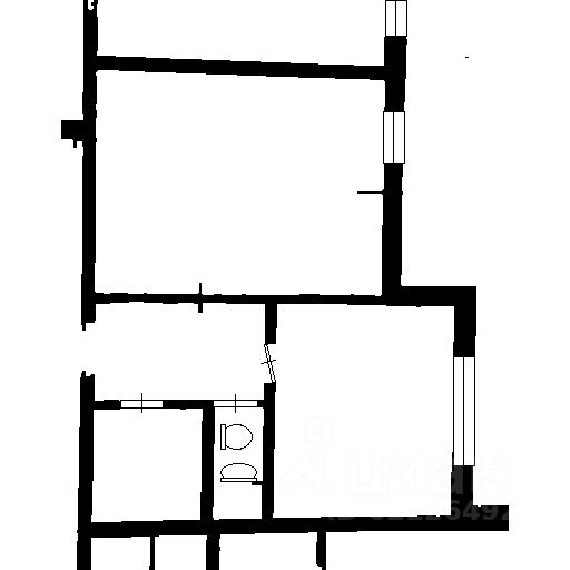 Планировка этой квартиры по данным Циан