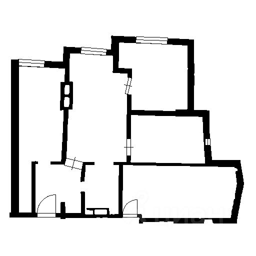 Планировка этой квартиры по данным Циан