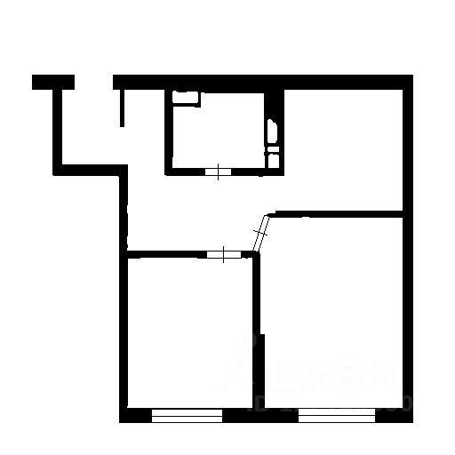 Планировка этой квартиры по данным Циан