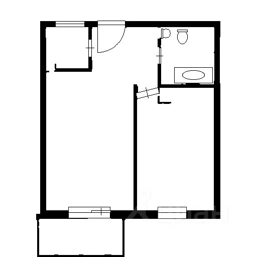 Планировка этой квартиры по данным Циан