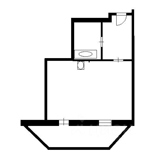 Планировка этой квартиры по данным Циан