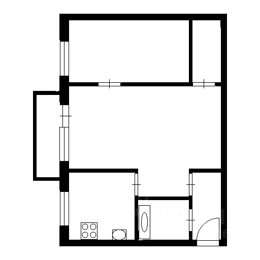 Планировка этой квартиры по данным Циан