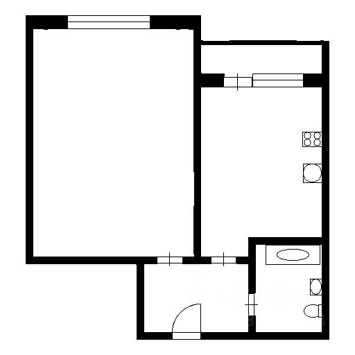 Планировка этой квартиры по данным Циан