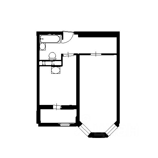 Планировка этой квартиры по данным Циан