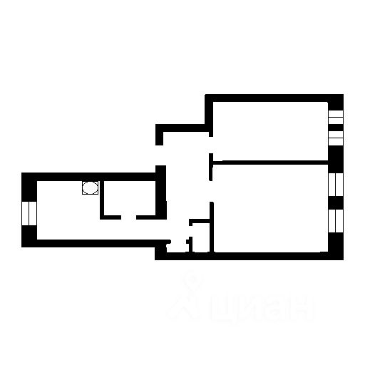 Планировка этой квартиры по данным Циан