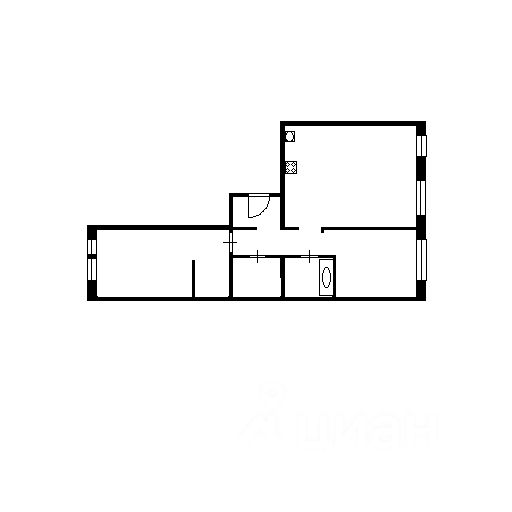 Планировка этой квартиры по данным Циан