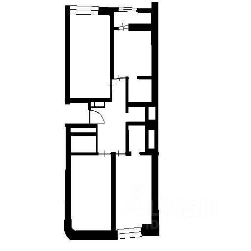 Планировка этой квартиры по данным Циан