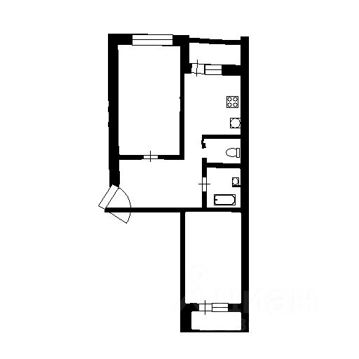 Планировка этой квартиры по данным Циан