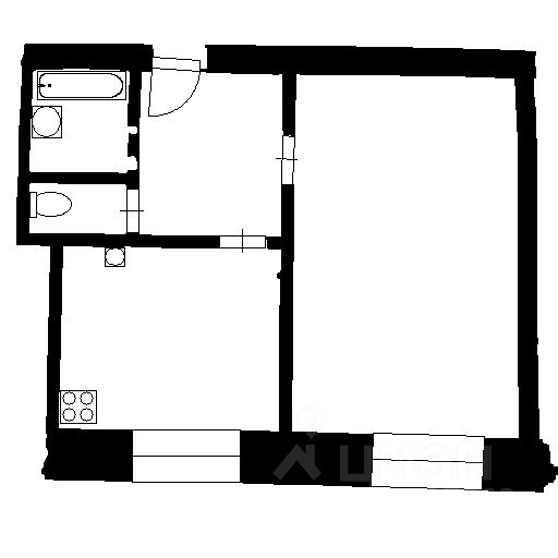 Планировка этой квартиры по данным Циан