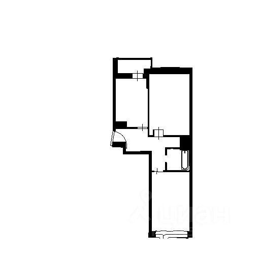 Планировка этой квартиры по данным Циан