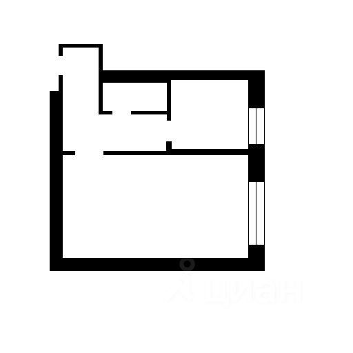 Планировка этой квартиры по данным Циан