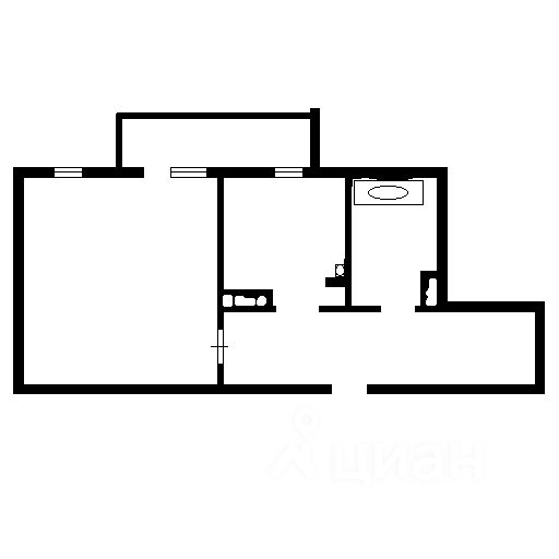 Планировка этой квартиры по данным Циан