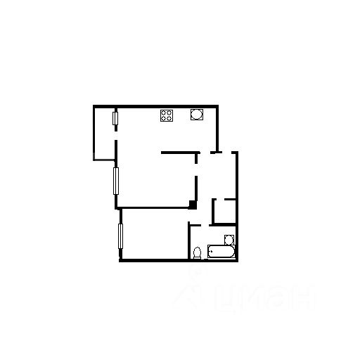 Планировка этой квартиры по данным Циан