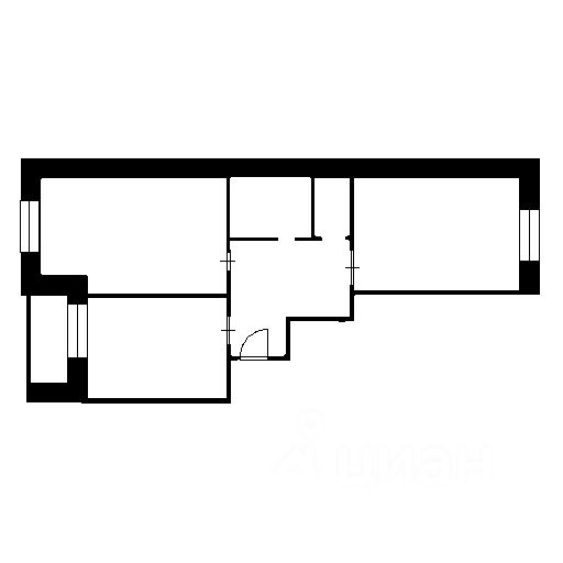 Планировка этой квартиры по данным Циан