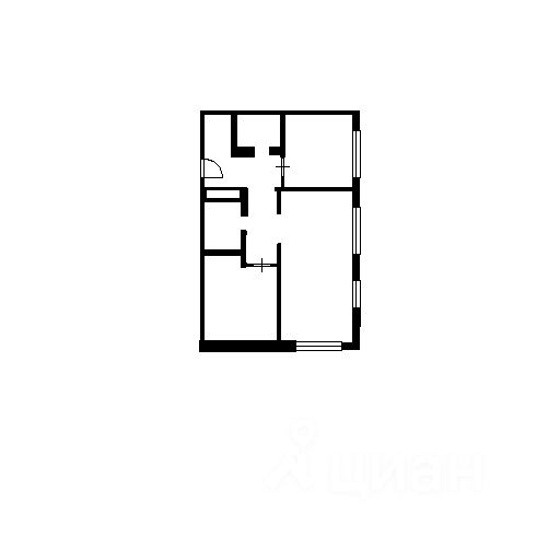 Планировка этой квартиры по данным Циан