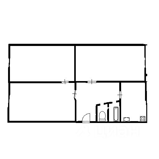 Планировка этой квартиры по данным Циан