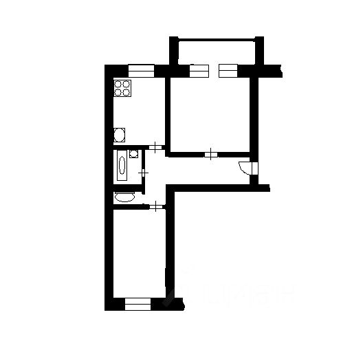 Планировка этой квартиры по данным Циан