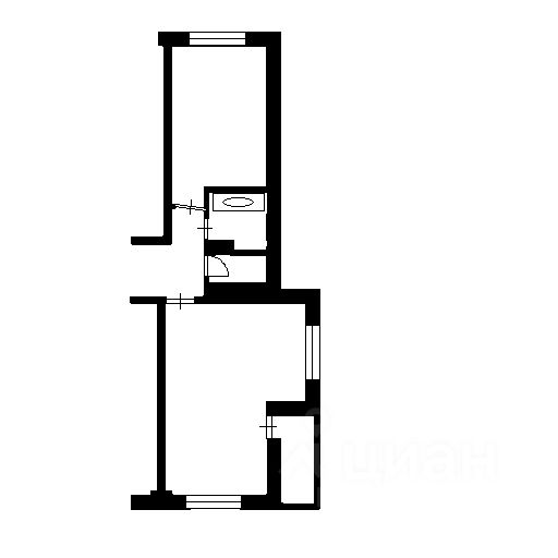 Планировка этой квартиры по данным Циан