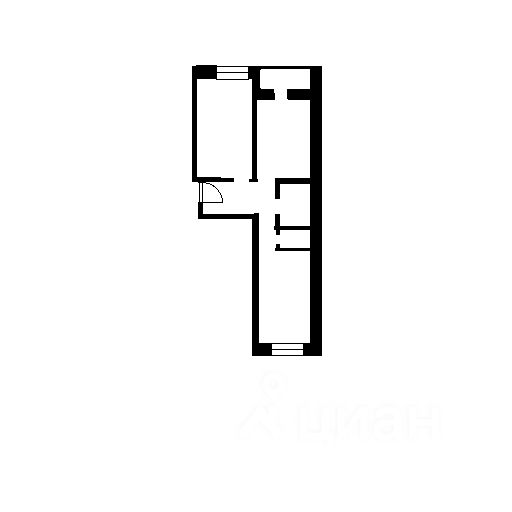 Планировка этой квартиры по данным Циан