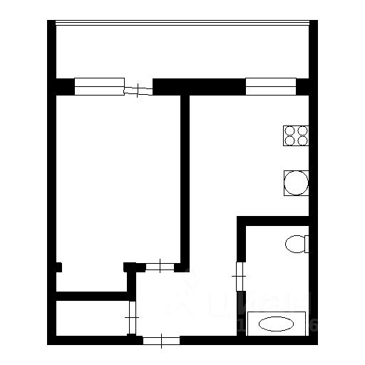 Планировка этой квартиры по данным Циан