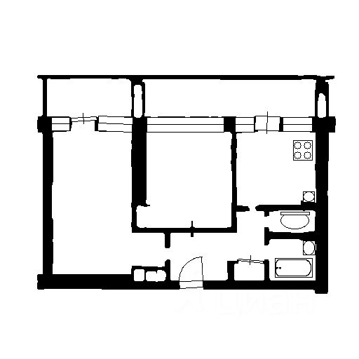 Планировка этой квартиры по данным Циан