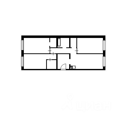 Планировка этой квартиры по данным Циан