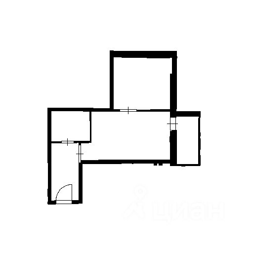 Планировка этой квартиры по данным Циан