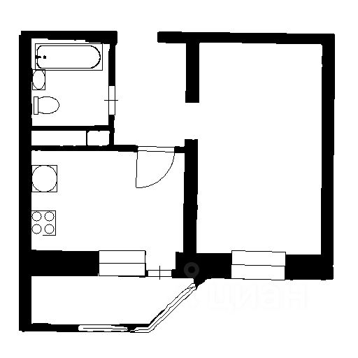 Планировка этой квартиры по данным Циан