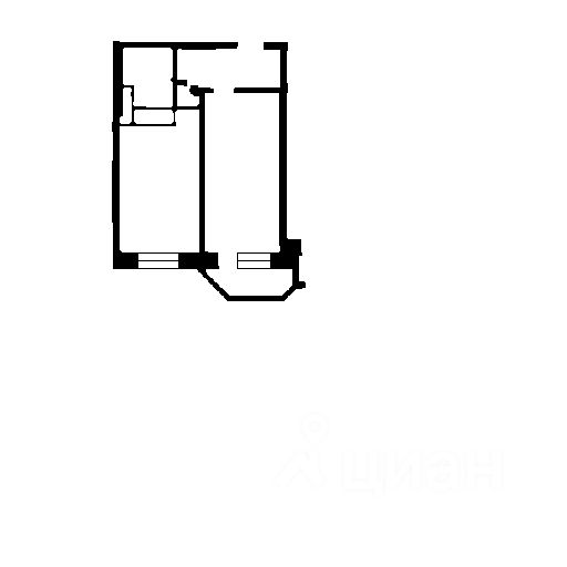 Планировка этой квартиры по данным Циан