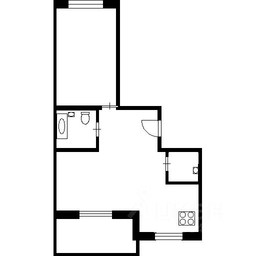 Планировка этой квартиры по данным Циан