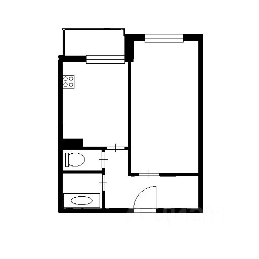 Планировка этой квартиры по данным Циан