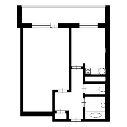 1-комн.кв., 39 м², этаж 12 1-комн.кв., 39 м², этаж 12