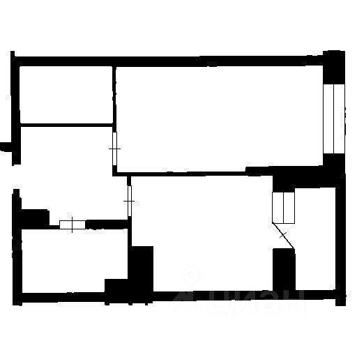 Планировка этой квартиры по данным Циан