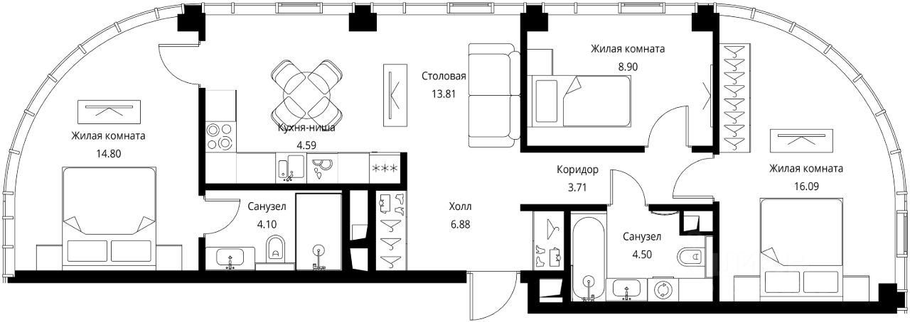 Новостройка, р-н Покровское-Стрешнево, Москва