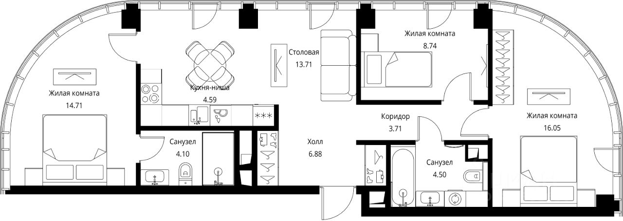 Новостройка, р-н Покровское-Стрешнево, Москва