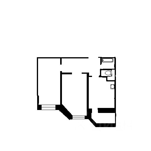 Планировка этой квартиры по данным Циан