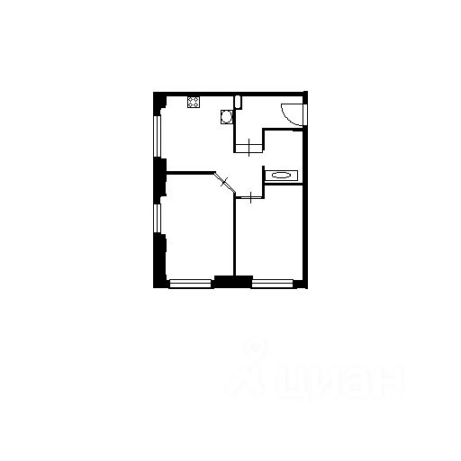 Планировка этой квартиры по данным Циан