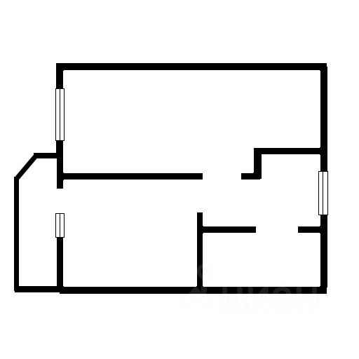 Планировка этой квартиры по данным Циан