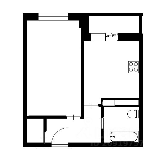 Планировка этой квартиры по данным Циан